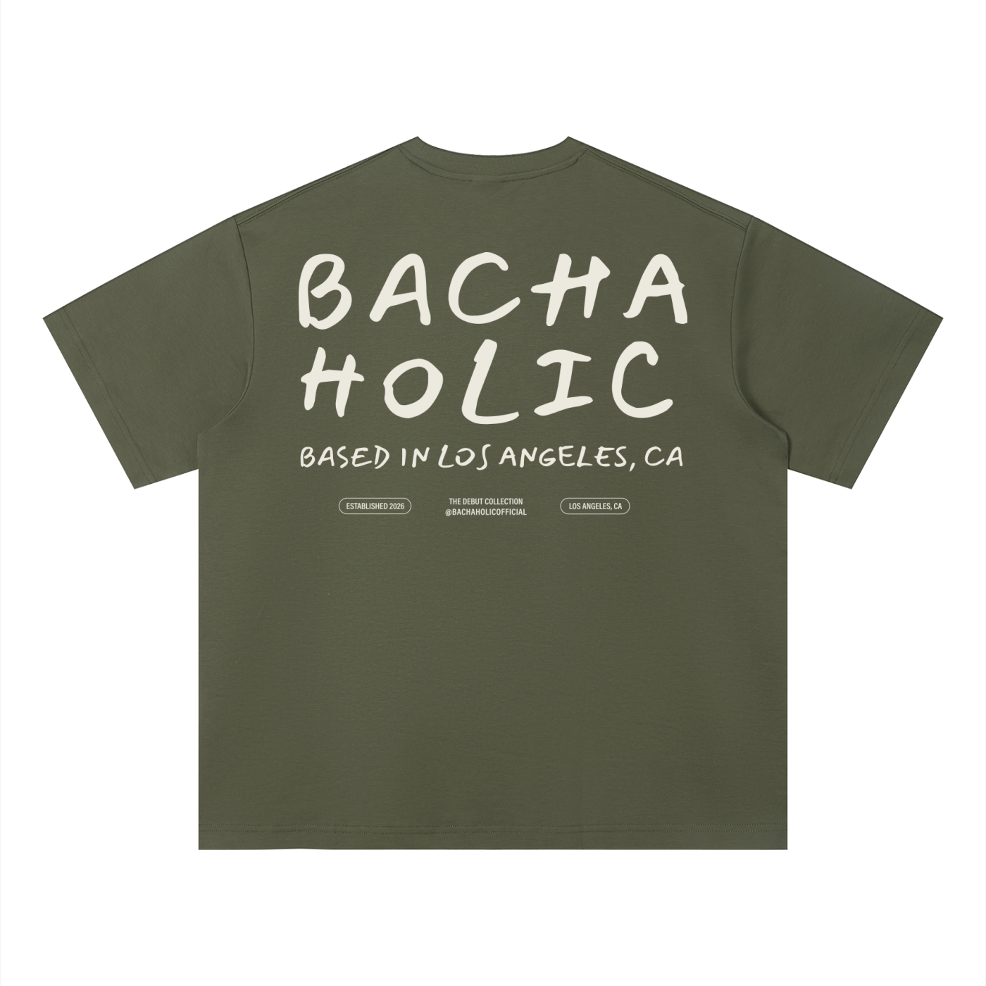 Bachaholic Quick-Dry Boxy T-Shirt (Olive Green)
