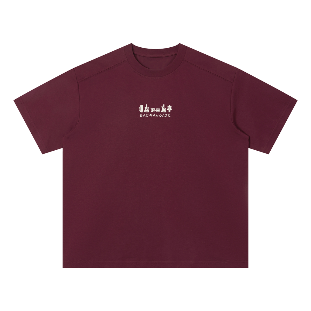 Bachaholic Quick-Dry Boxy T-Shirt (Wine Red)