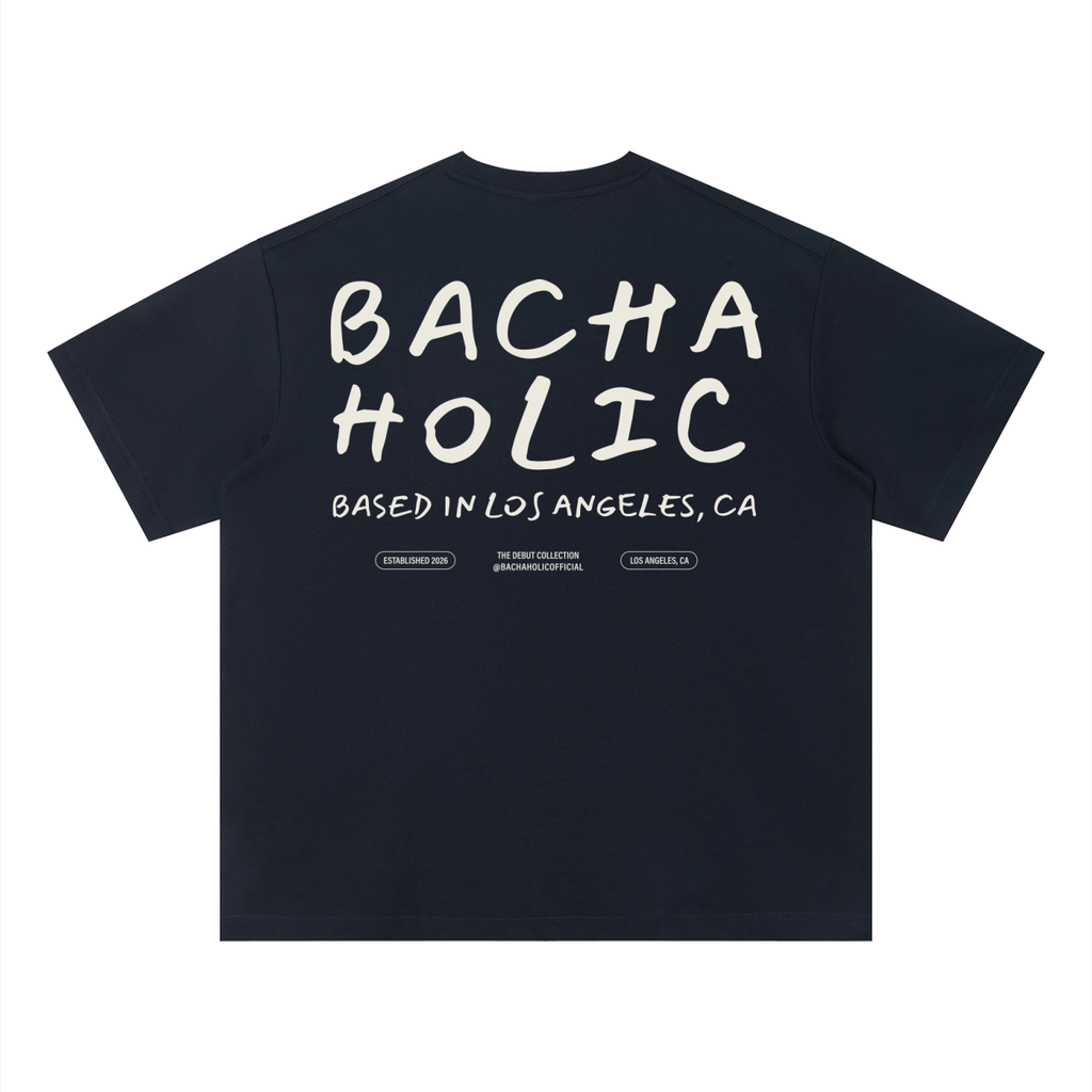 Bachaholic Quick-Dry Boxy T-Shirt (Navy Blue)