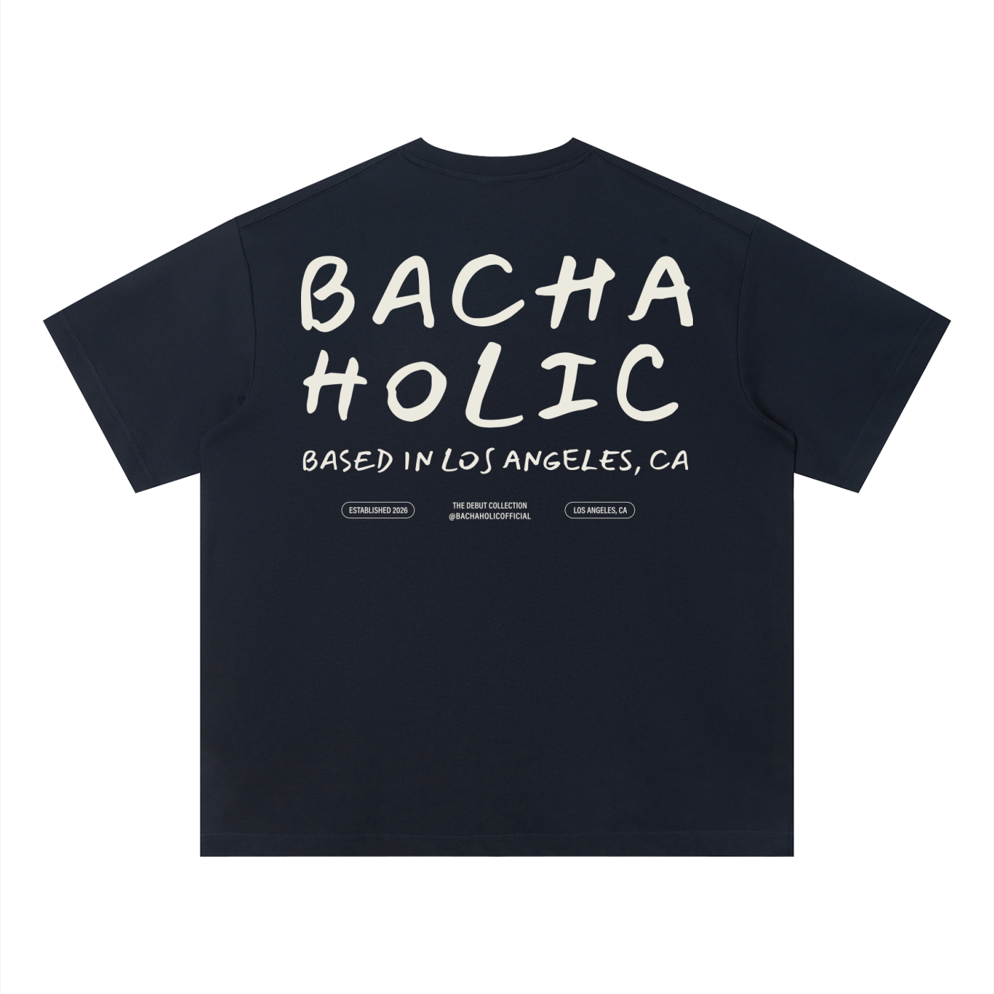 Bachaholic Quick-Dry Boxy T-Shirt (Navy Blue)