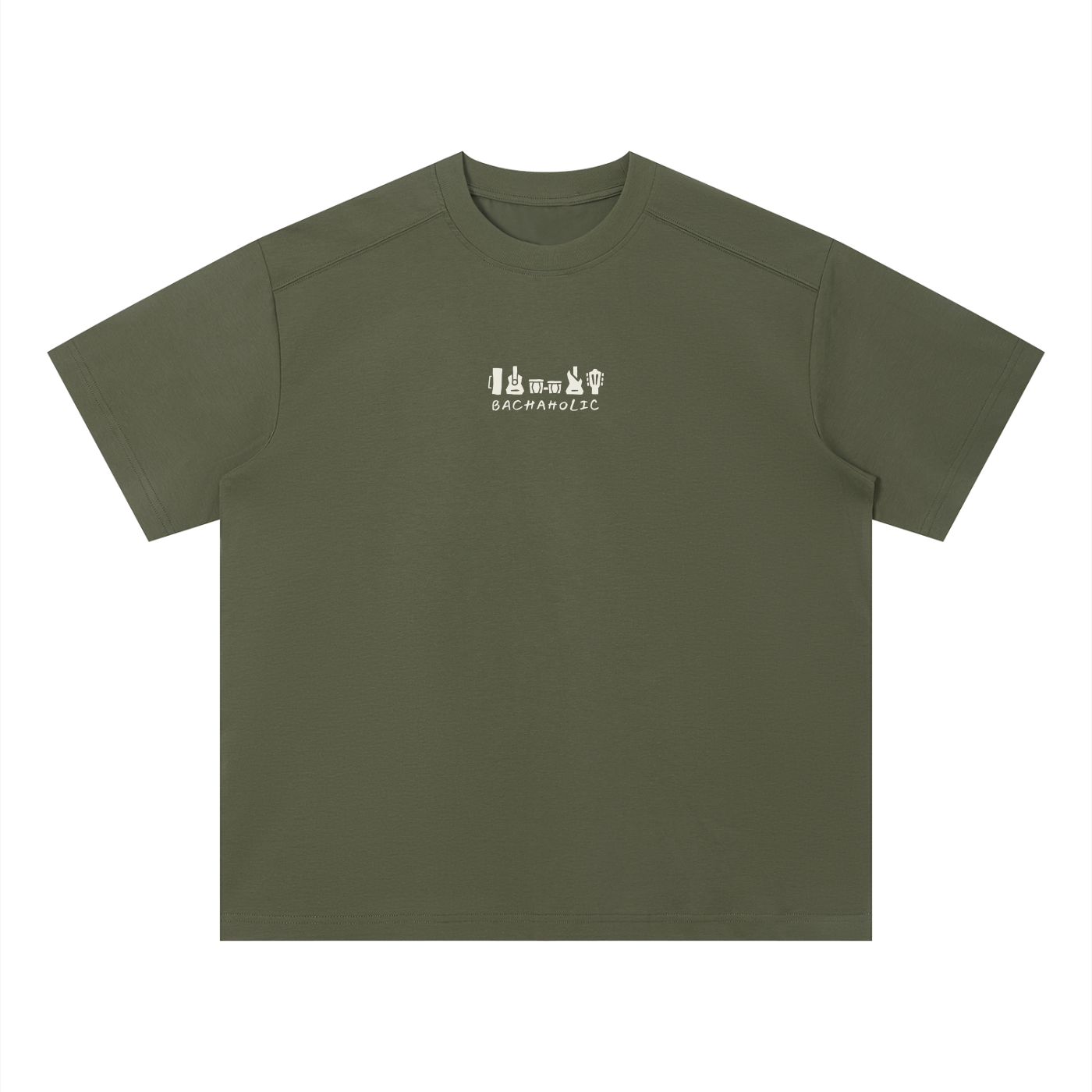 Bachaholic Quick-Dry Boxy T-Shirt (Olive Green)